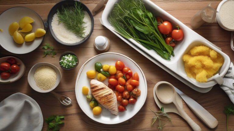 Свежие продукты для приготовления быстрого ужина на столе
