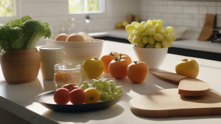 Свежие продукты на кухонном столе как основа грамотного планирования бюджета.
