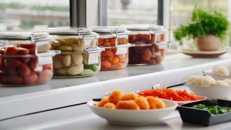 Стеклянные контейнеры с домашними заготовками на кухонном столе