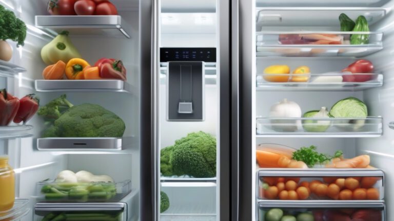 Аккуратное хранение продуктов в холодильнике по принципу товарного соседства.