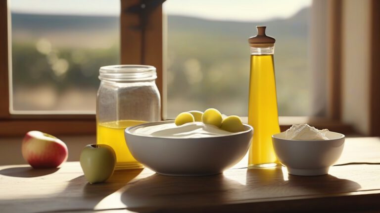 Набор полезных продуктов для замены сливочного масла на кухонном столе