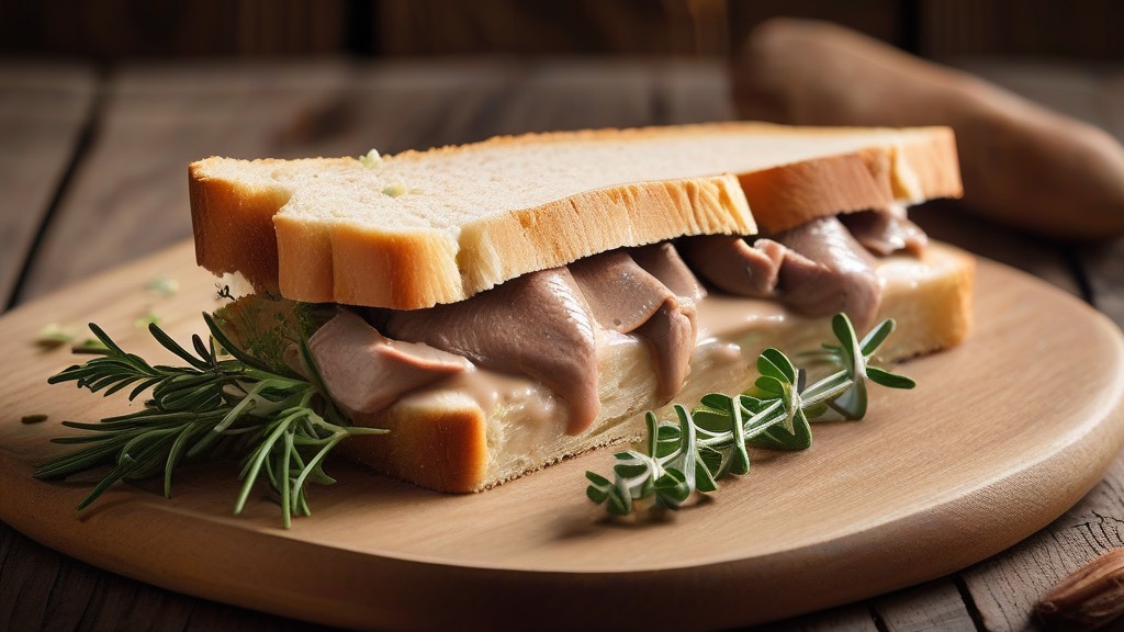 Домашний паштет из печени Аппетитный паштет из куриной печени на ломтике свежего хлеба.