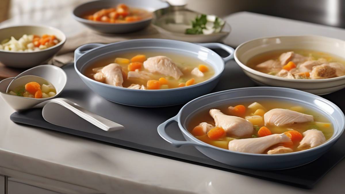 Заготовки из курицы для всей семьи Куриное филе, голени и бульон в контейнерах для недельного меню