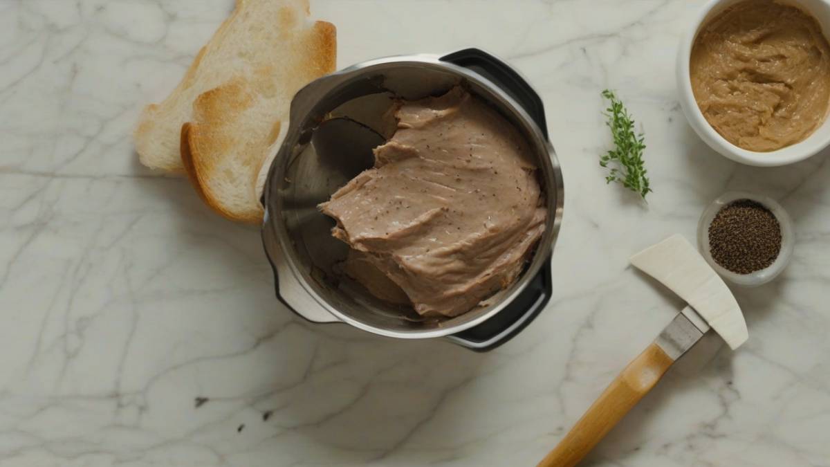 Приготовление нежного паштета из куриной печени с использованием кухонного комбайна.