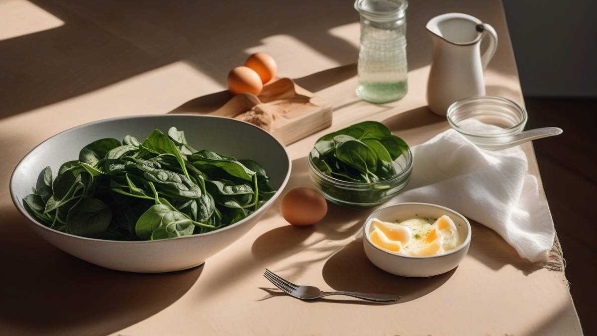 Натюрморт из трех свежих продуктов на минималистичной кухне, демонстрирующий концепцию экономного питания.